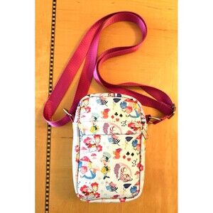 Buckle-Down Alice in Wonderland Crossbody Bag Teacups Mad Hatter Blue